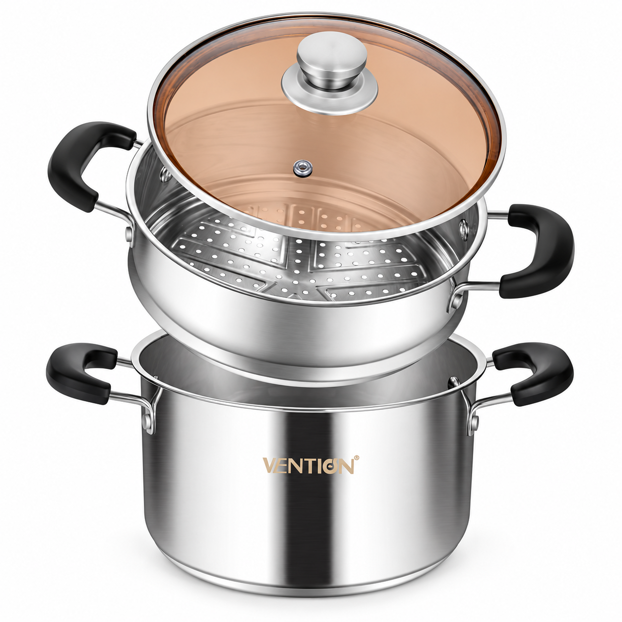 VENTION Steamer Pot 20 cm Couscous Maker 3.4 Liters